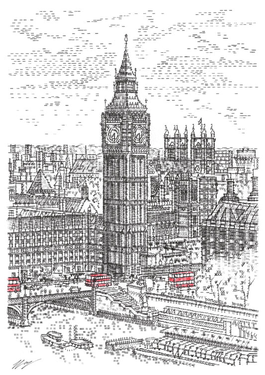 Big Ben, London Eye and Routemasters
