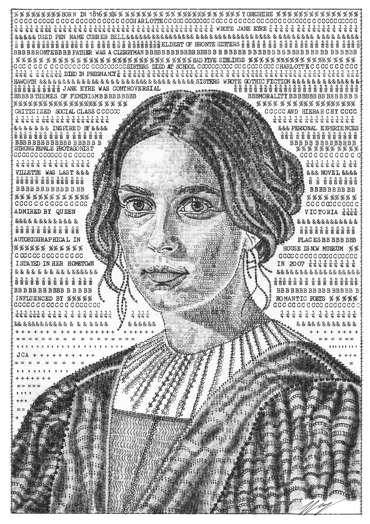 Original Artwork: Author Charlotte Brontë