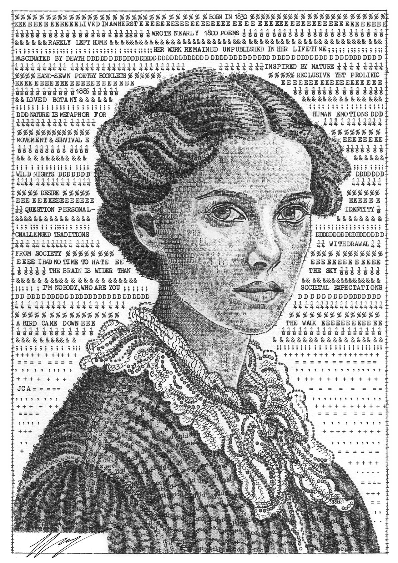 Original Artwork: Author Emily Dickinson